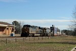 CSX 3071 leads train I038-08 across the diamonds